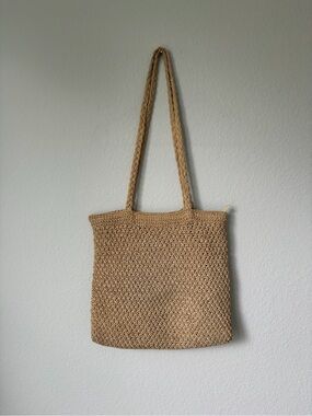 Women’s Rattan Straw Woven Shoulder Tote Bag Beach Bag Cottagecore Zipper